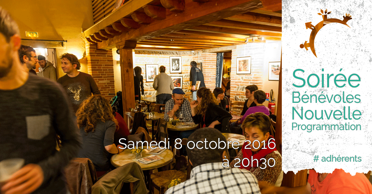 Soirée Bénévoles & Nouvelle. Prog. - Sam. 8 oct. - La Maison de la Terre