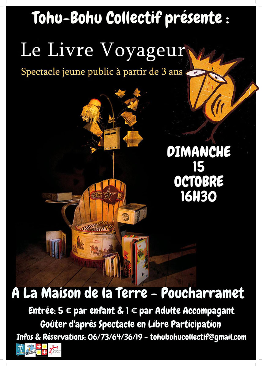 Illustration - Spectacle jeune public, Le Livre Voyageur, dimanche 15 octobre 2017 Illustration - Spectacle jeune public, Le Livre Voyageur, dimanche 15 octobre 2017