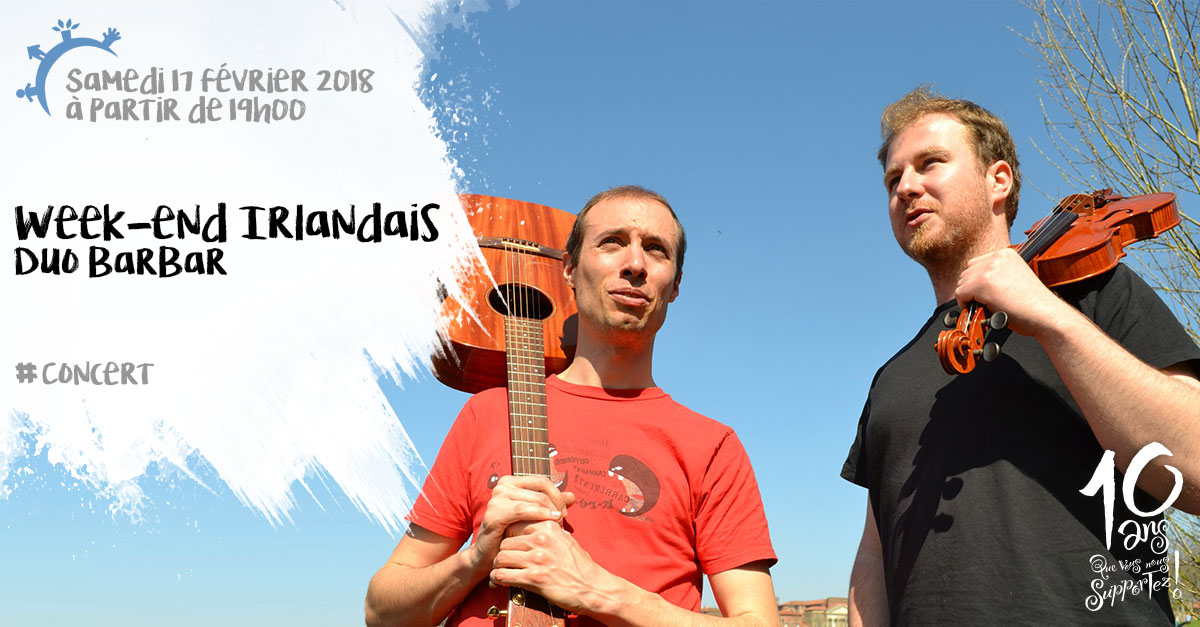 Week-end irlandais, Concert, Duo Barbar, samedi 17 février 2018