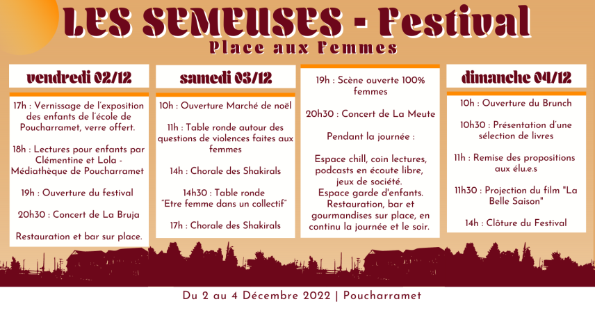 Programme complet Festival Les Semeuses