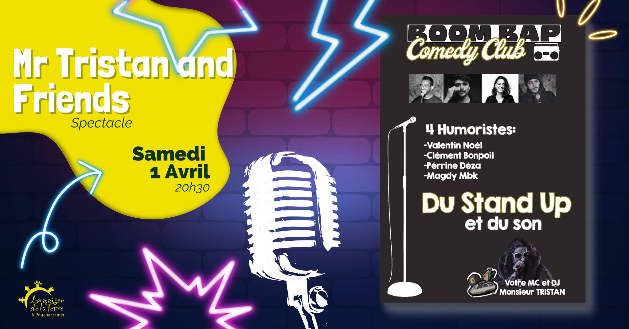 Mr Tristan & Friends - BOOM BAP Comedy Club, Samedi 1er avril à 20H30