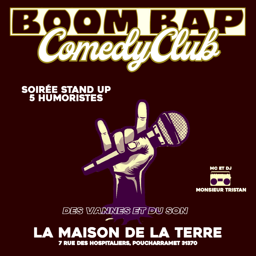 Soirée Stand UP - Boom Bap Comedy Club, samedi 13 avril à 22h30