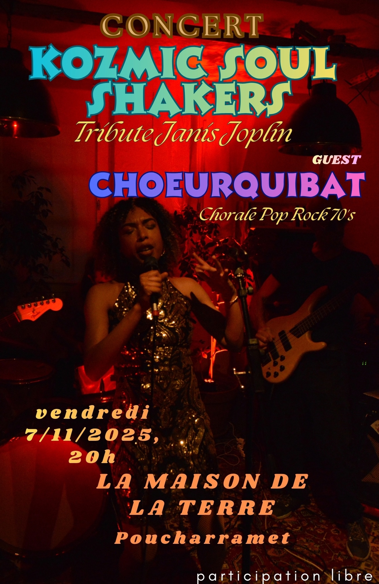 Chorale Chœurquibat + Kozmic Soul Shakers, Vendredi 7 novembre à 20h30